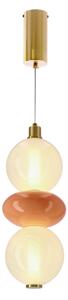LED Lustr na lanku FLORES LED/12W/230V zlatá/oranžová