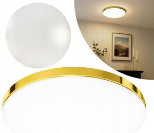 Stropní Svítidlo kulatý zlatý do koupelny IP44 MAYA 15W LED Ø33cm ML7790 Milagro