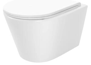REA-C6800 - Závěsné WC s prkénkem TITO TORNADO RIMLESS keramika/bílá