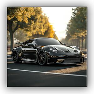 Obraz černé porsche