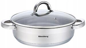 Hrnec KLAUSBERG KB-7173, objem 4,6 l, průměr 26 cm, vhodný na indukci + skleněná poklice