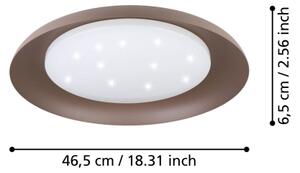 Eglo 99704 - LED Stropní svítidlo PENJAMO LED/17,1W/230V hnědá