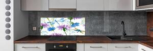 Panel do kuchyně Květiny a vážky pksh-98370338