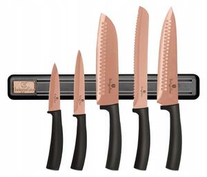 Sada nožů s magnetickou lištou Berlinger Haus Rosegold 6 a více ks