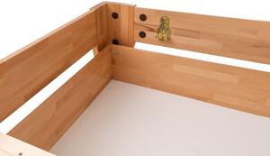 Manželská buková postel Lavana , Odstíny moření Ahorn: Latte, Buk přírodní, 160x200 cm