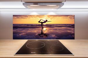 Panel do kuchyně Joga na pláži pksh-98847992