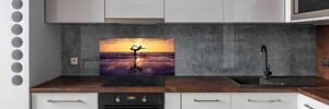 Panel do kuchyně Joga na pláži pksh-98847992