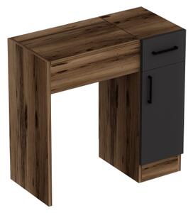 Toaletní stolek INCI 77x37 cm ořech/černá
