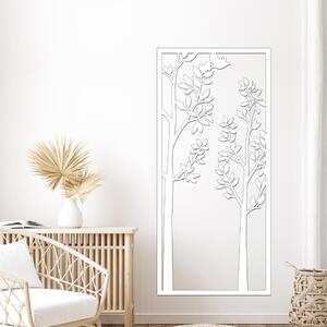 Dřevo života | Dřevěná dekorace strom LONG | Rozměry (cm): 27x60 | Barva: Bílá