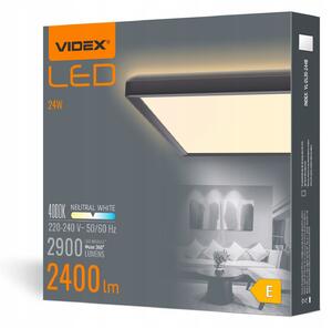 Videx čtvercová Stropní Svítidlo 29 x 2,8 cm černá