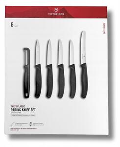 Sada Victorinox Swiss Classic 5 nožů + škrabka na loupání černá
