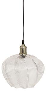 ZÁVĚSNÁ LAMPA SKLENĚNÉ STÍNIDLO Ø 27,5 CM PRŮHLEDNÉ SKLO E14 40W