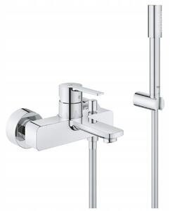 Jednopáková nástěnná vanová a sprchová baterie Grohe Lineare stříbrná