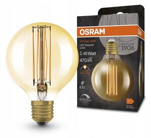 Osram LED žárovka VINTAGE GLOBE GOLD 5,8W 2200K E27 stmívatelná, 80mm