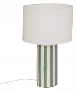 KERAMICKÁ STOLNÍ LAMPA ZELENÁ Ø 28 CM VÝŠKA 47 CM E14