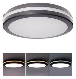 SOLIGHT GARI LED stropní osvětlení černé 26W 2340lm 3CCT IP65 30cm