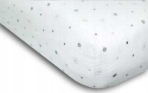 Prostěradlo mušelínové s gumou 60x120 hvězdičky Muslin Design