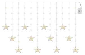 EMOS LED vánoční závěs – hvězdy, 170x85 cm, 3x AA, venkovní i vnitřní, teplá bílá, časovač
