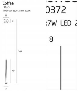 Závěsné svítidlo Maxlight Coffee 1 - bodové LED světlo (integrovaný LED zdroj)