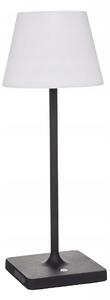 ZAHRADNÍ LAMPA STOLNÍ KOVOVÁ ČERNÁ 39 Cm SE STÍNIDLEM
