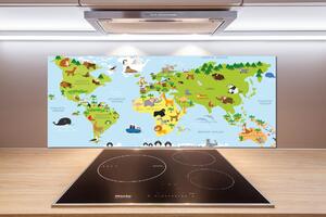 Panel do kuchyně Mapa zvířata pksh-99962679