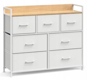 Komoda Songmics Vasagle 98 x 28,5 x 85 cm bílá matná