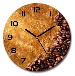 Skleněné hodiny kulaté Zrnka kávy pl_zso_30_c-f_102310086