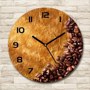 Skleněné hodiny kulaté Zrnka kávy pl_zso_30_c-f_102310086