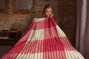 Top textil Deka mikroflanel vlnkovaná růžová/bílá 150x200 cm