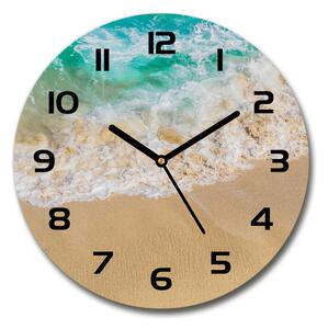 Skleněné hodiny kulaté Pláž a moře pl_zso_30_c-f_104660725