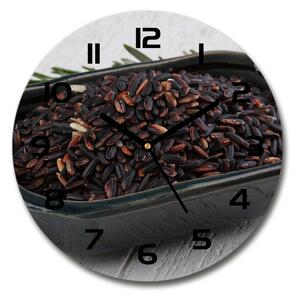 Skleněné hodiny kulaté Divoká rýže v misce pl_zso_30_c-f_106402083