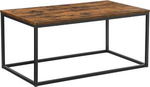 Konferenční stolek s ocelovým rámem, rustikální hnědý | VASAGLE