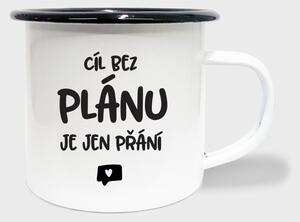 Hrnek Cíl bez plánů je jen přání - smalt