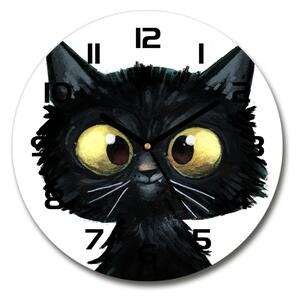 Skleněné hodiny kulaté Ilustrace kočky pl_zso_30_c-f_106917404