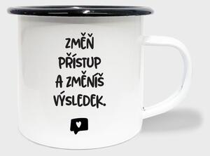 Hrnek Změň přístup a změníš výsledek - smalt