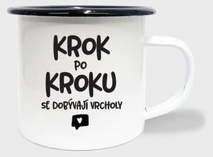 Hrnek Krok po kroku se dobývají vrcholy - smalt