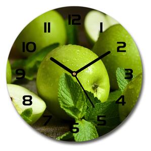 Skleněné hodiny kulaté Zelená jablka pl_zso_30_c-f_110366916