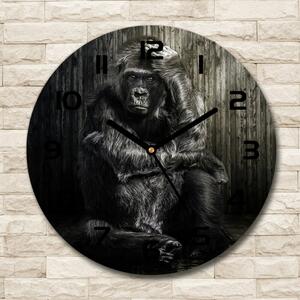 Skleněné nástěnné hodiny kulaté Gorila pl_zso_30_c-f_110163639