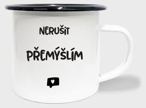 Hrnek Nerušit, přemýšlím - smalt