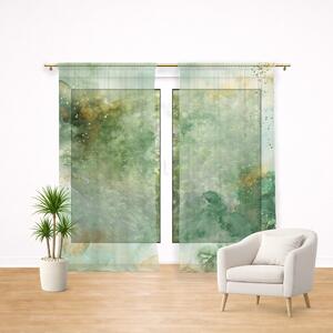 Záclona Akvarelové šalvějově zelené pozadí: 2ks 150x250cm
