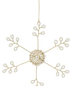 Ib Laursen Vánoční ozdoba Snowflake - White IBL429