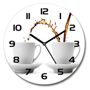 Skleněné hodiny kulaté Tekoucí káva pl_zso_30_c-f_113588261