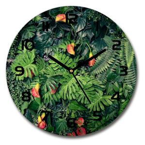Skleněné hodiny kulaté Exotická džungle pl_zso_30_c-f_117285228