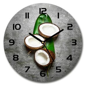 Skleněné hodiny kulaté Půlky kokosů pl_zso_30_c-f_120962660
