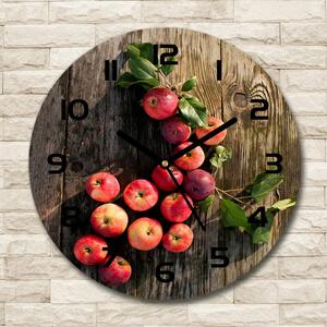 Skleněné hodiny kulaté Jablka na stole pl_zso_30_c-f_121264819