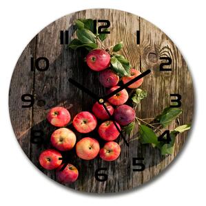 Skleněné hodiny kulaté Jablka na stole pl_zso_30_c-f_121264819