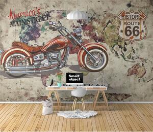 Fototapeta Motocykl na mapě, Populární fototapety, Populární fototapety, u16173 - Tapeko.co.cz