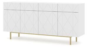 BIM Komoda KAIRO 180 cm 4D4S, bílý mat