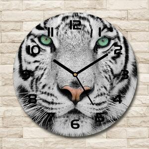 Skleněné hodiny kulaté Bílý tygr pl_zso_30_c-f_13468757