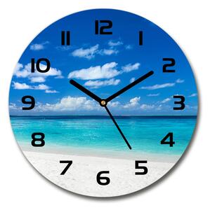 Skleněné hodiny kulaté Tropická pláž pl_zso_30_c-f_151547263